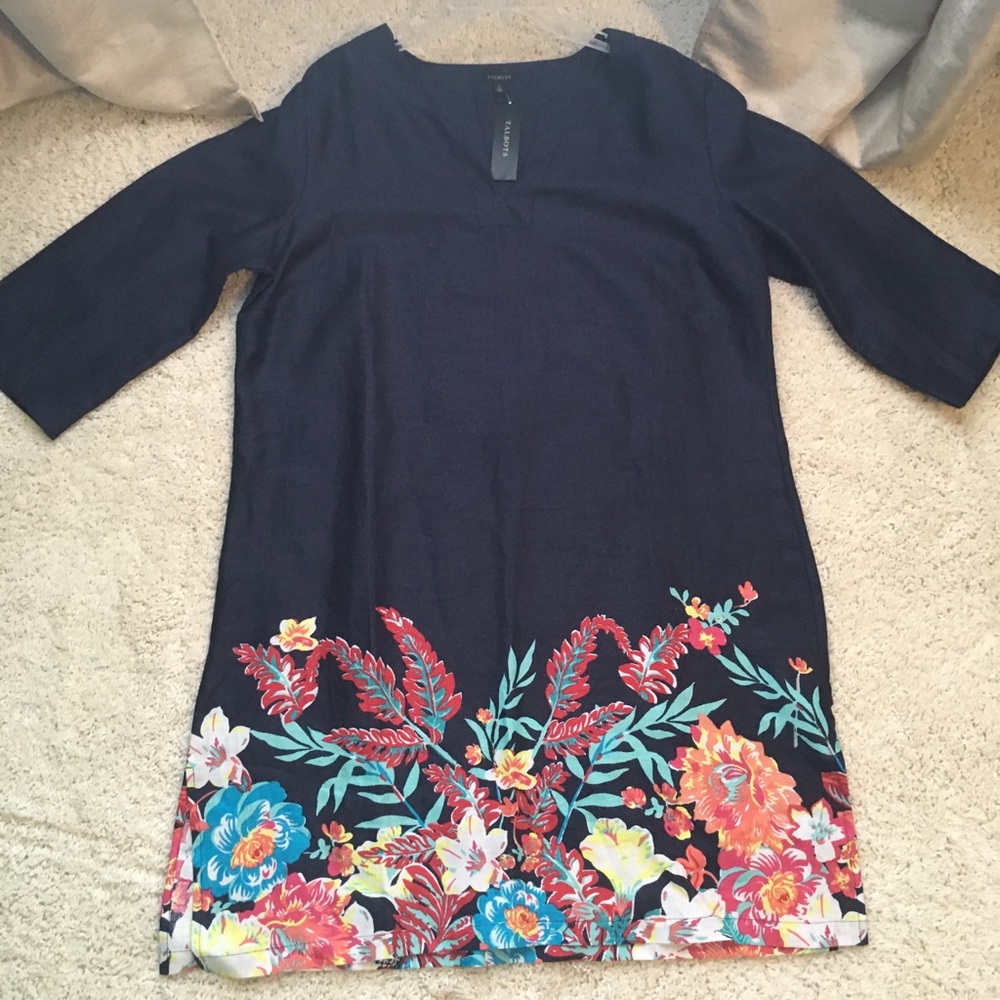 Talbots linen sheath dress